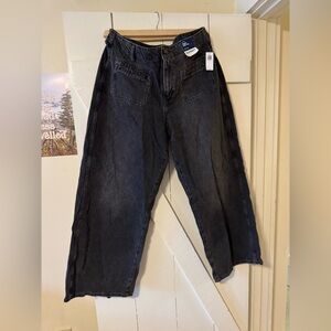 Old Navy Women's Black Wide Leg Jeans